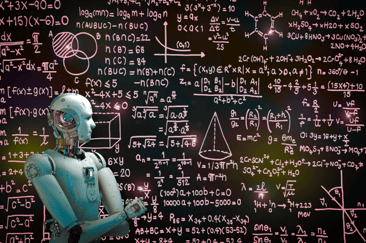 AI machine robot die data aan het leren is
