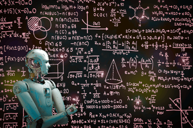 AI machine robot die data aan het leren is